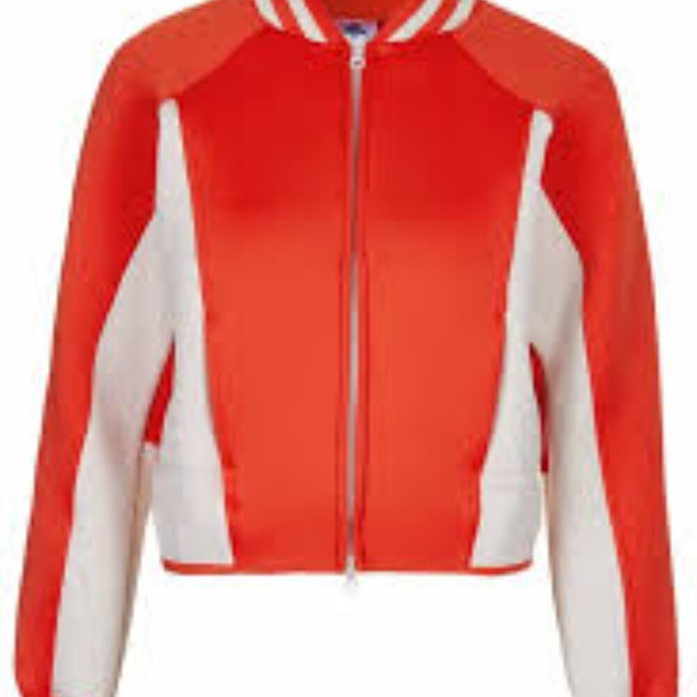 Adidas Stella McCartney Red Spacer Bomber Jacket SMALL - Picture 2 of 5